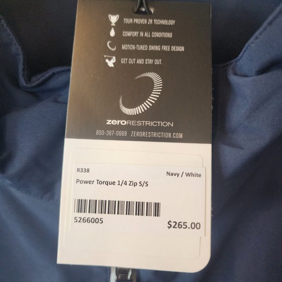 Zero Restriction 2023 US Open Power Torque 1/4 Zip Short Sleeve Golf Jacket - Picture 4 of 9